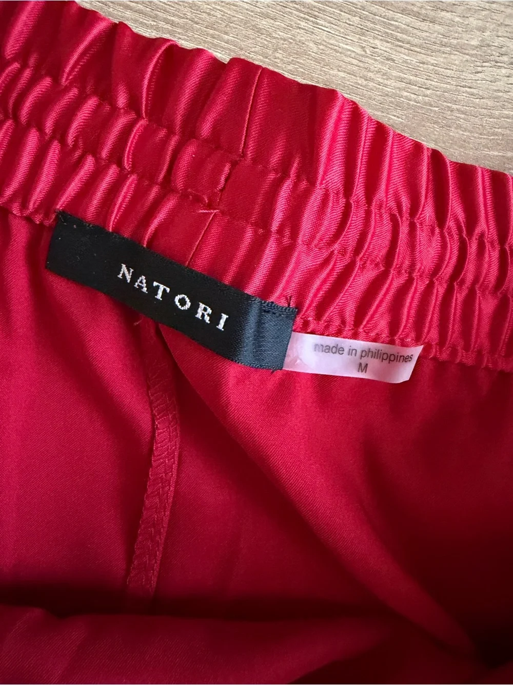 Natori Glamour V-Neck Cami + Shorts Set in Brocade Red